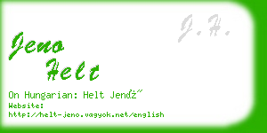 jeno helt business card